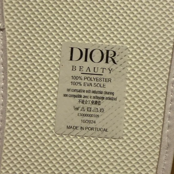 Dior Cream Embroidered Slippers - Picture 3 of 3